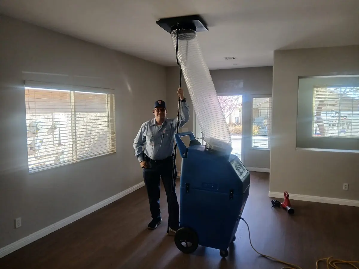 Professional Dryer Vent Cleaning work inside a Boise City home